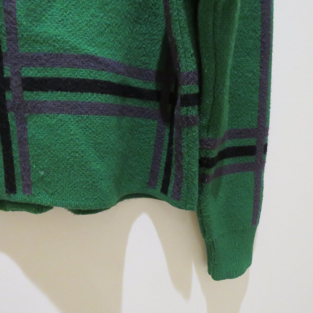 TULAROSA Bellair Cardigan Green Plaid XS Preppy Cropped Old Money - Picture 13 of 15